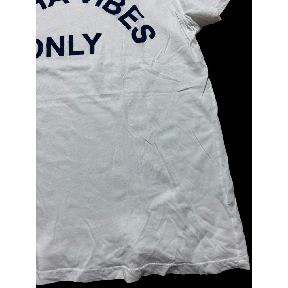 MIKOH "Aloha Vibes Only" White Tee Size 3 (L) Beach Boho 100% Cotton Graphic Tee - Picture 4 of 10